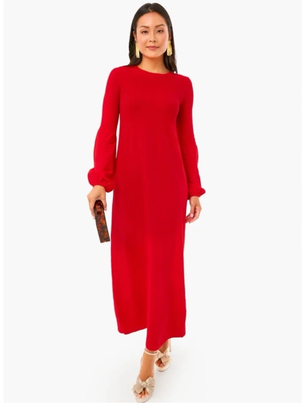 Pomander Place Tuckernuck Red Long Sleeve Lennox Maxi Dress